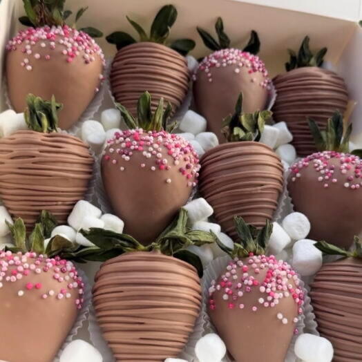 Caja de 12 Fresas con Chocolate "Dulce Tentacion"