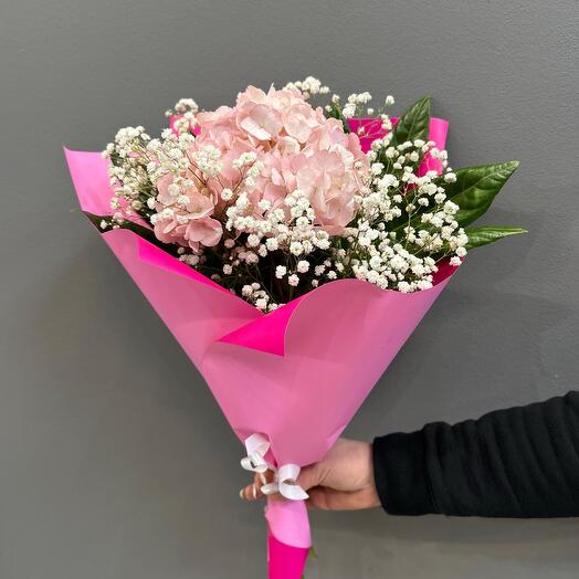Ramo de 1 hortensia rosa