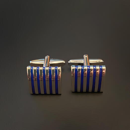 Gemelos rayas azules