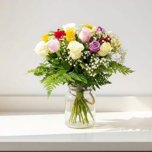 Ramo 20 Rosas multicolor