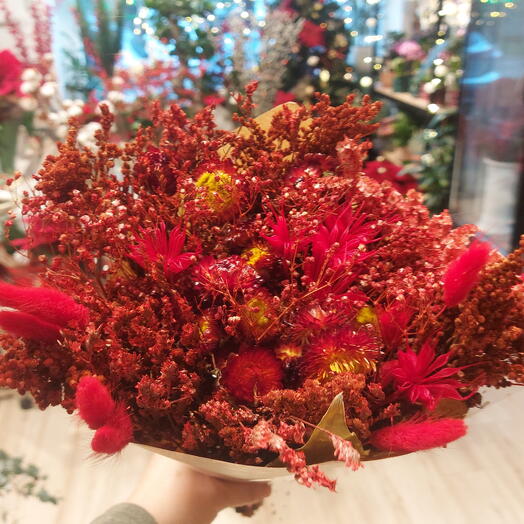 Ramo preservado tonos rojos