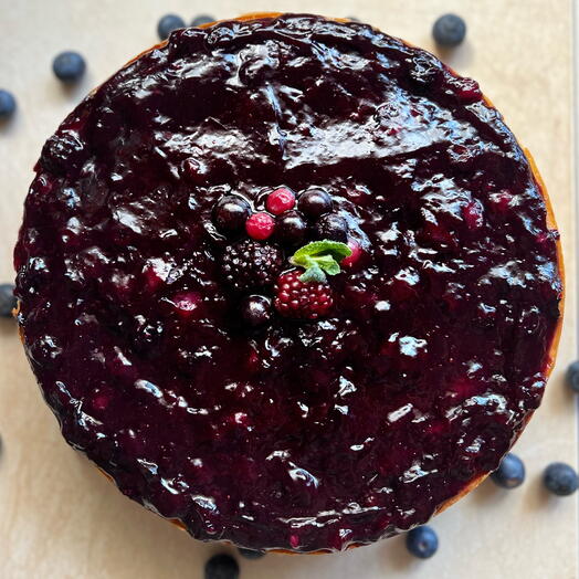 Cheesecake de chocolate blanco Arandanos