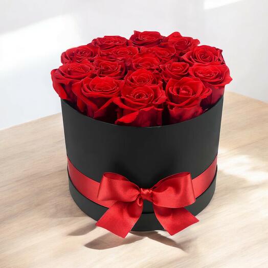Caja de rosas rojas eternas