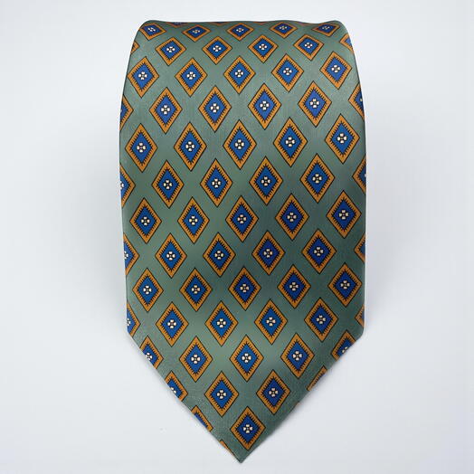 Corbata verde rombos