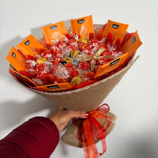 Kiss Kiss ramo de chocolates y té - que te mejores, amor, me importas, regalo para relajarte