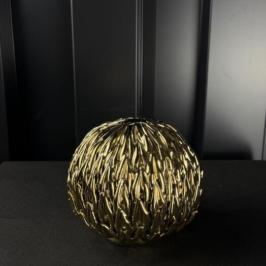 Jarron bola cardo ceramica oro de ARAIK GALSTYAN