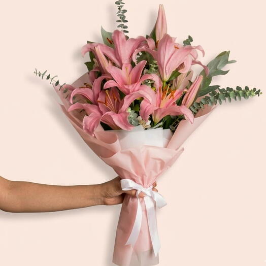 Ramo lirios rosas