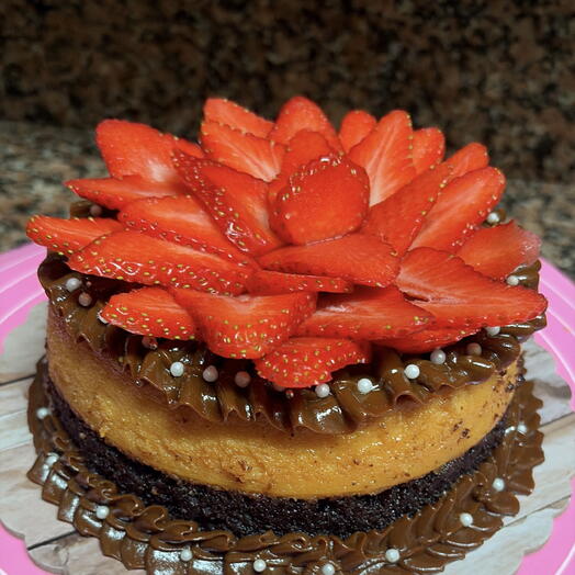 Chocoflan sweet round pequeno