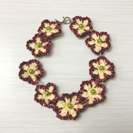 Pulsera granate i amarillo