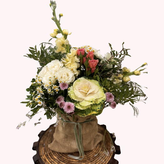 Ramo Campo en Flor Crema