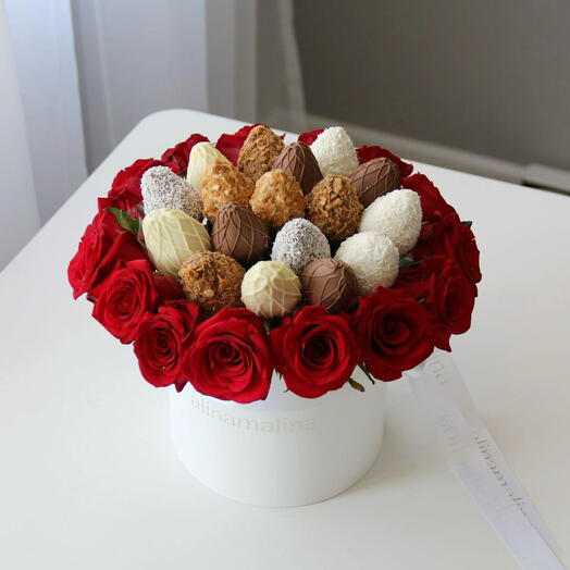 Bouquet Deluxe con Fresas Banadas en Chocolate