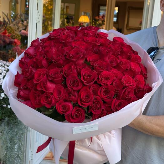 Bouquet de 101 Rosas Rojas