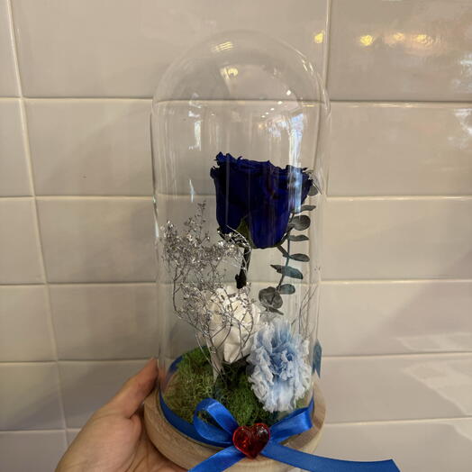 Cupula con rosas preservadas