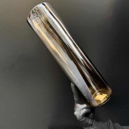 Jarron Grande Triangle Cylinder Marron