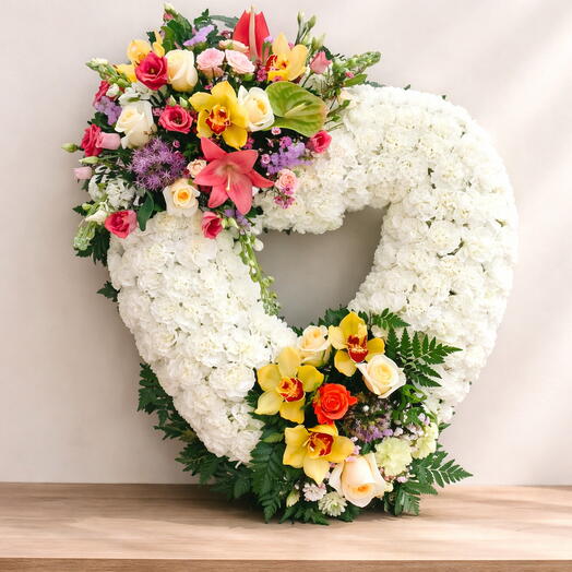 Corona funebre corazon