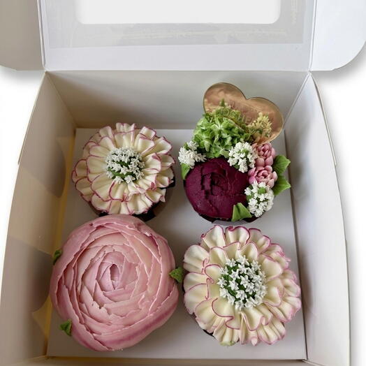 Garden Box for Mom - 4 cupcakes