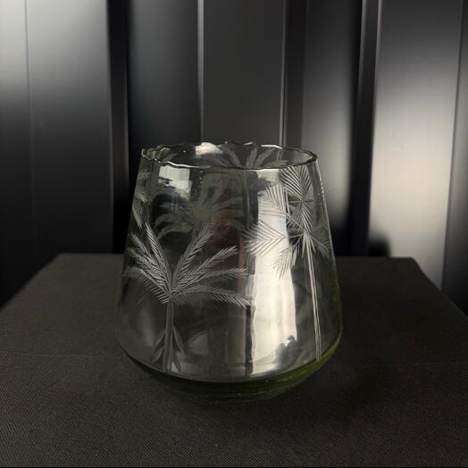 Portavelas vidrio transparente. palma grab. De ARAIK GALSTYAN