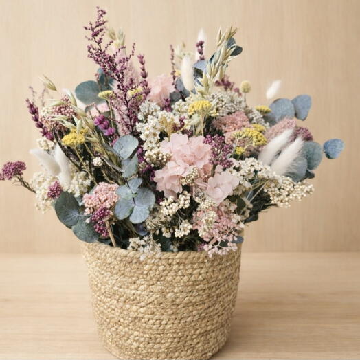 Cesta flor preservada