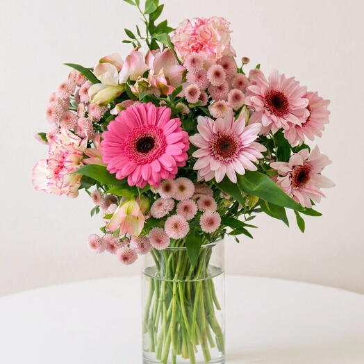 Ramo en tonos rosados