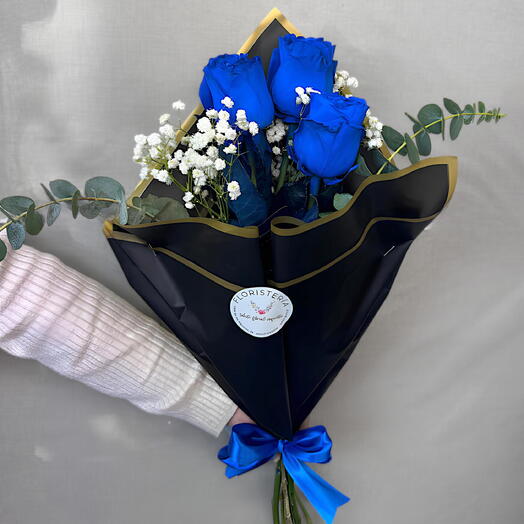 Ramo de 3  rosas azules