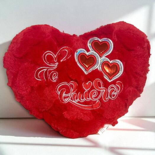 Cojin de Peluche "Te Quiero" en Forma de Corazon – Regalo romantico original