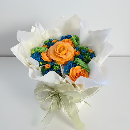 BouqCake Orange Blue