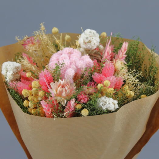 Bouquet préservé ton rose