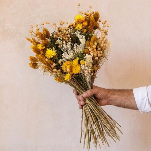 Sunset Light Bouquet | Preserved flowers in ochre