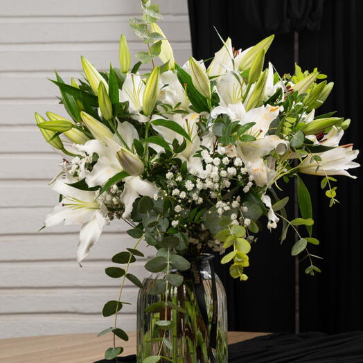 Ramo para regalar - Lirios aromaticos blancos