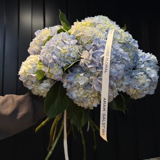 Ramo De Hortensias Celeste 11ud