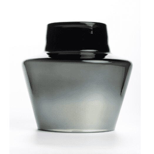 Black crystal vase