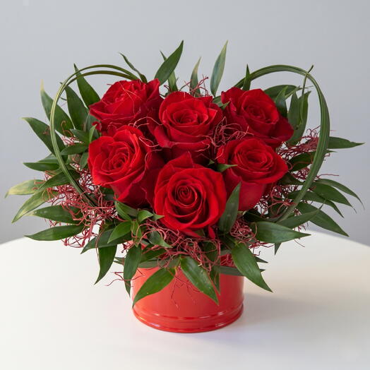 Centro corazon de rosas