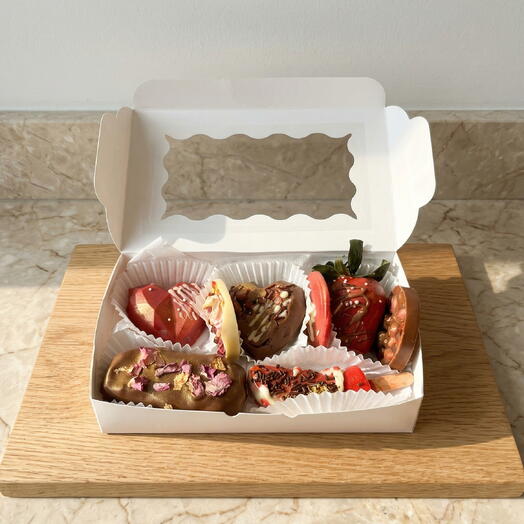 Caja de dulces artesanales con chocolate belga San Valentin
