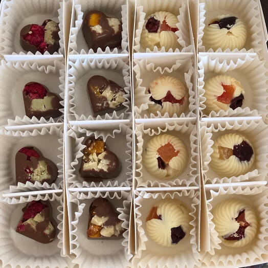 Bombones de frutas deshidratadas