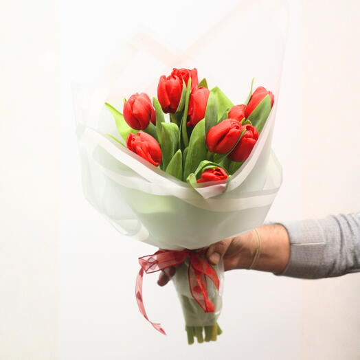 Ramo de Tulipanes Rojos 10u