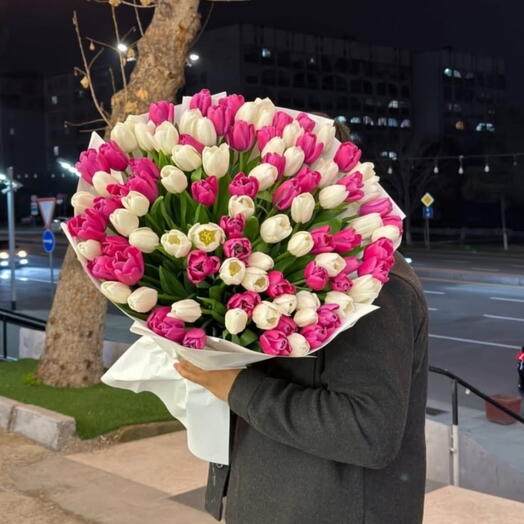 Ramo primavera 90 tulipanes