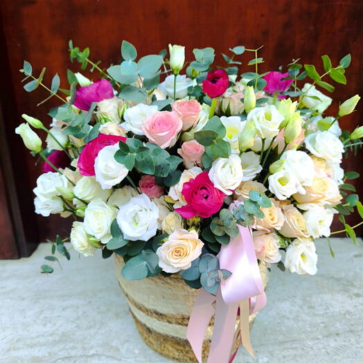 Cesta de rosas La Belleza