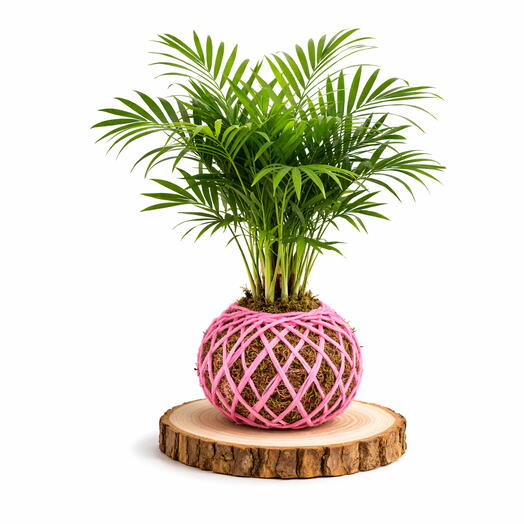 Planta Chamaedorea - Kokedama Chamaedorea Elegans