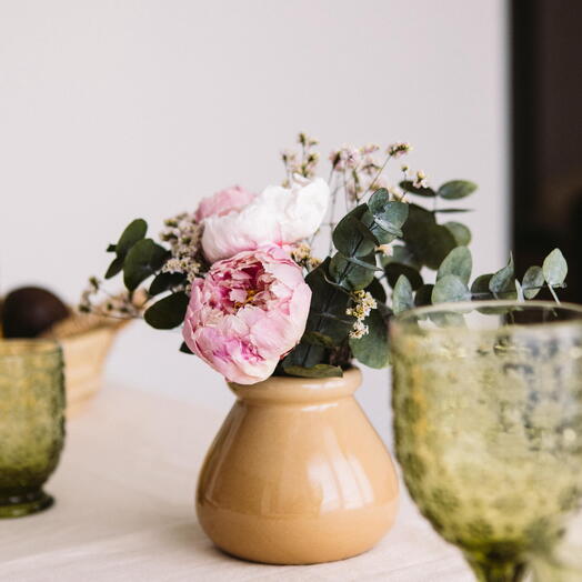 Jarron Ceramica Flores Preservadas