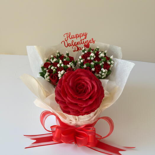 BouqCake True Love Valentines - 3 cupcakes
