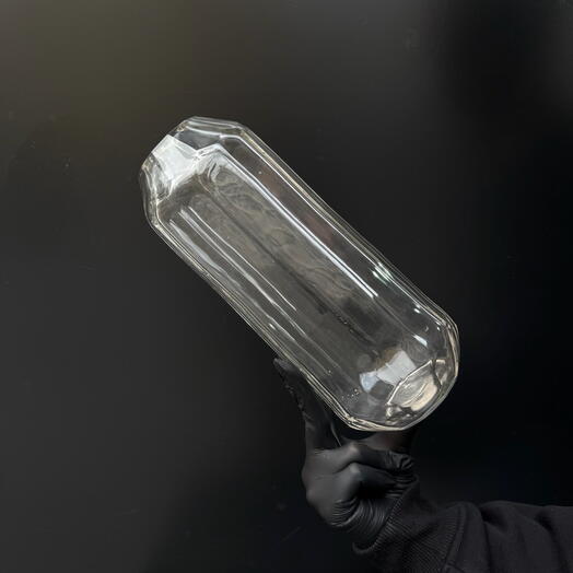 Jarron transparente cristal grande