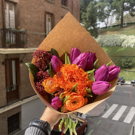 Orange and grape flowers