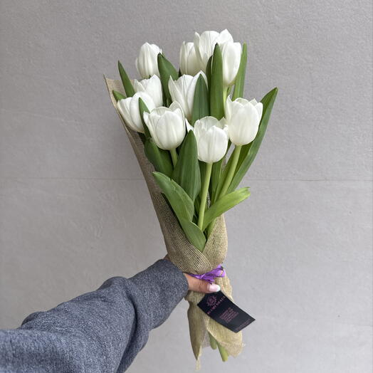 Bouquet de tulipes blanches
