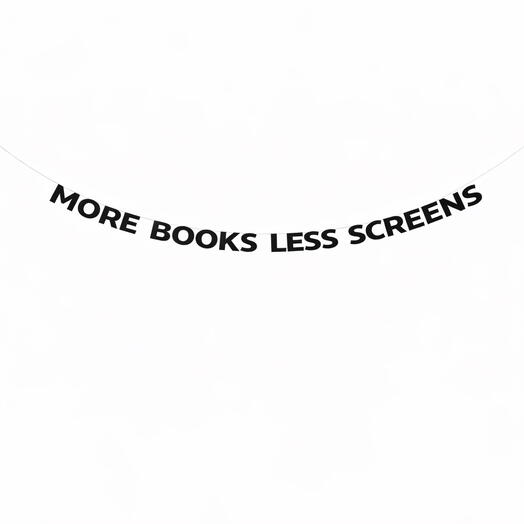 Guirnalda de papel MÁS LIBROS MENOS PANTALLAS