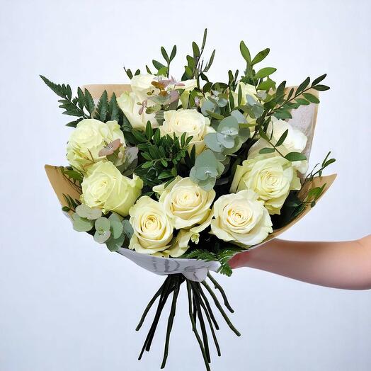 Bouquet rosas blancas