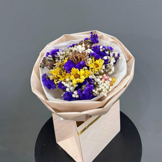 Ramo de flores secas con siempreviva