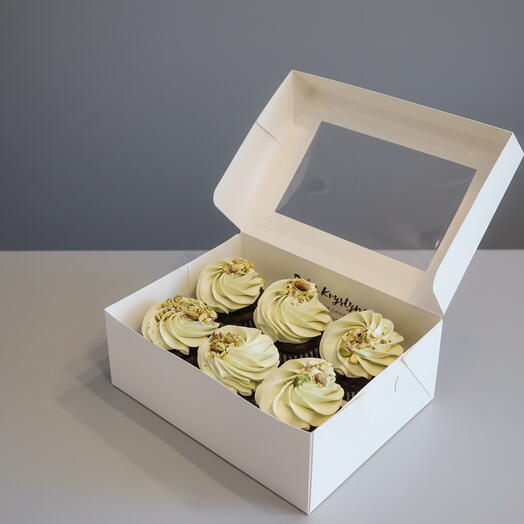 Boîte de cupcakes à la pistache (6 unités)