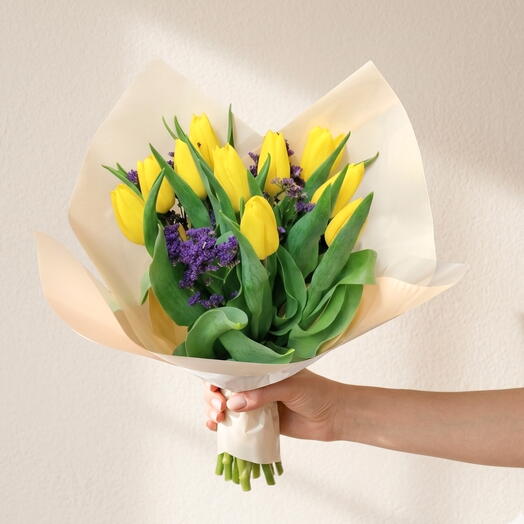 Ramo tulipanes amarillo