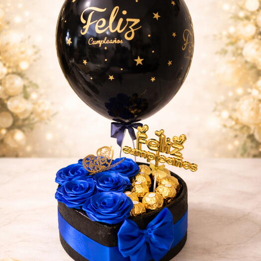 Birthday gift for men in a heart-shaped box