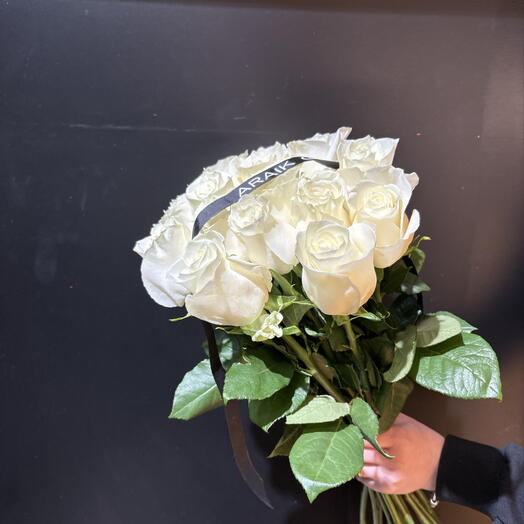Ramo de 15 rosas blanco